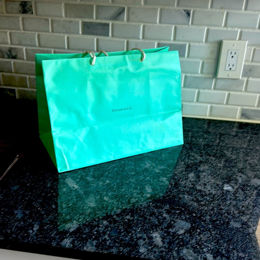 Tiffany & Co shopping bag 15 x 10 1/2”.